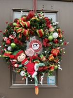 Elf on a Wreath